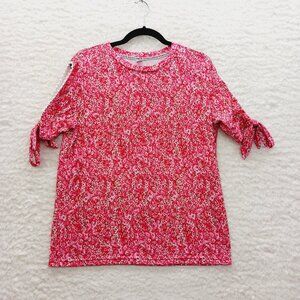 T-Shirt Size M Pink Floral Soft Girl Whimsycore Romantic Feminine Fairy Casual